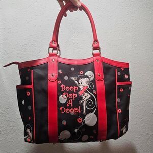 2017 betty boop red black purse